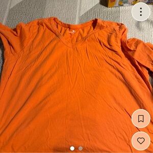 Woman Within Orange Long Sleeve Tee